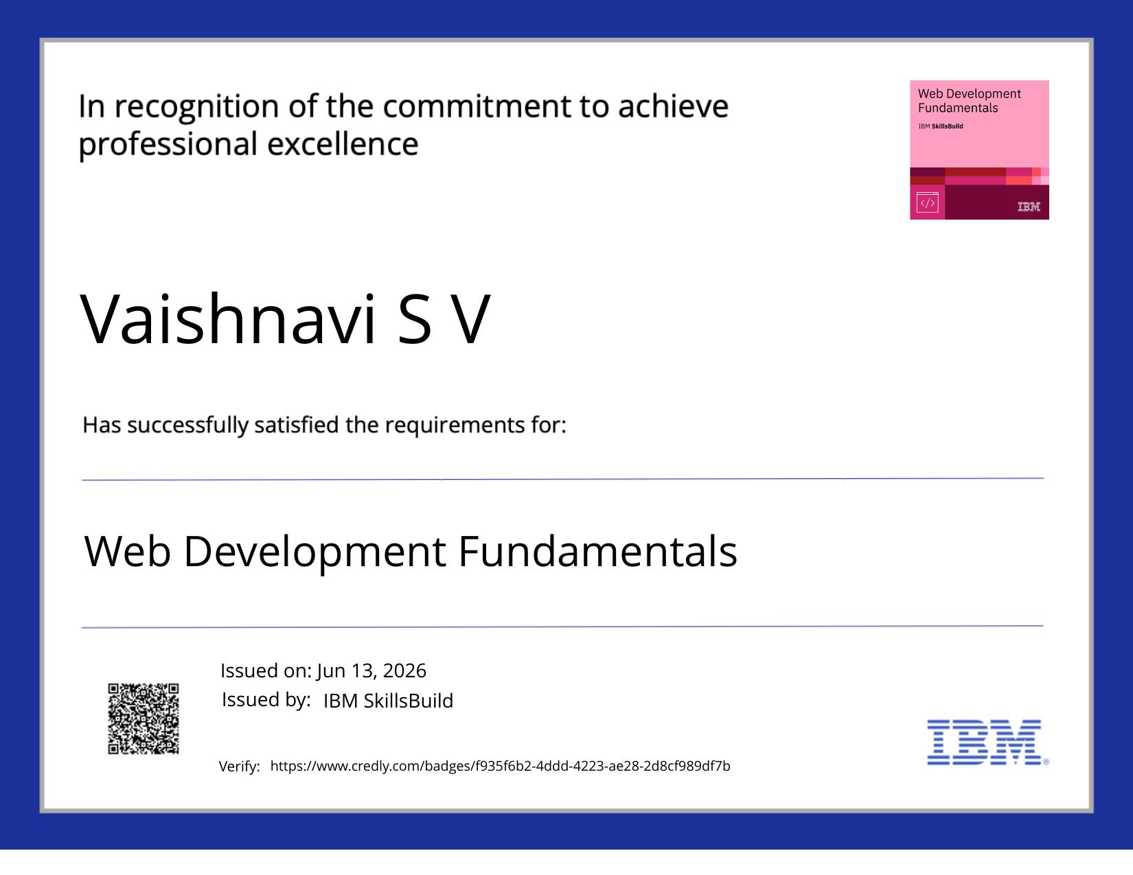 Web Development Fundamentals — IBM SkillsBuild